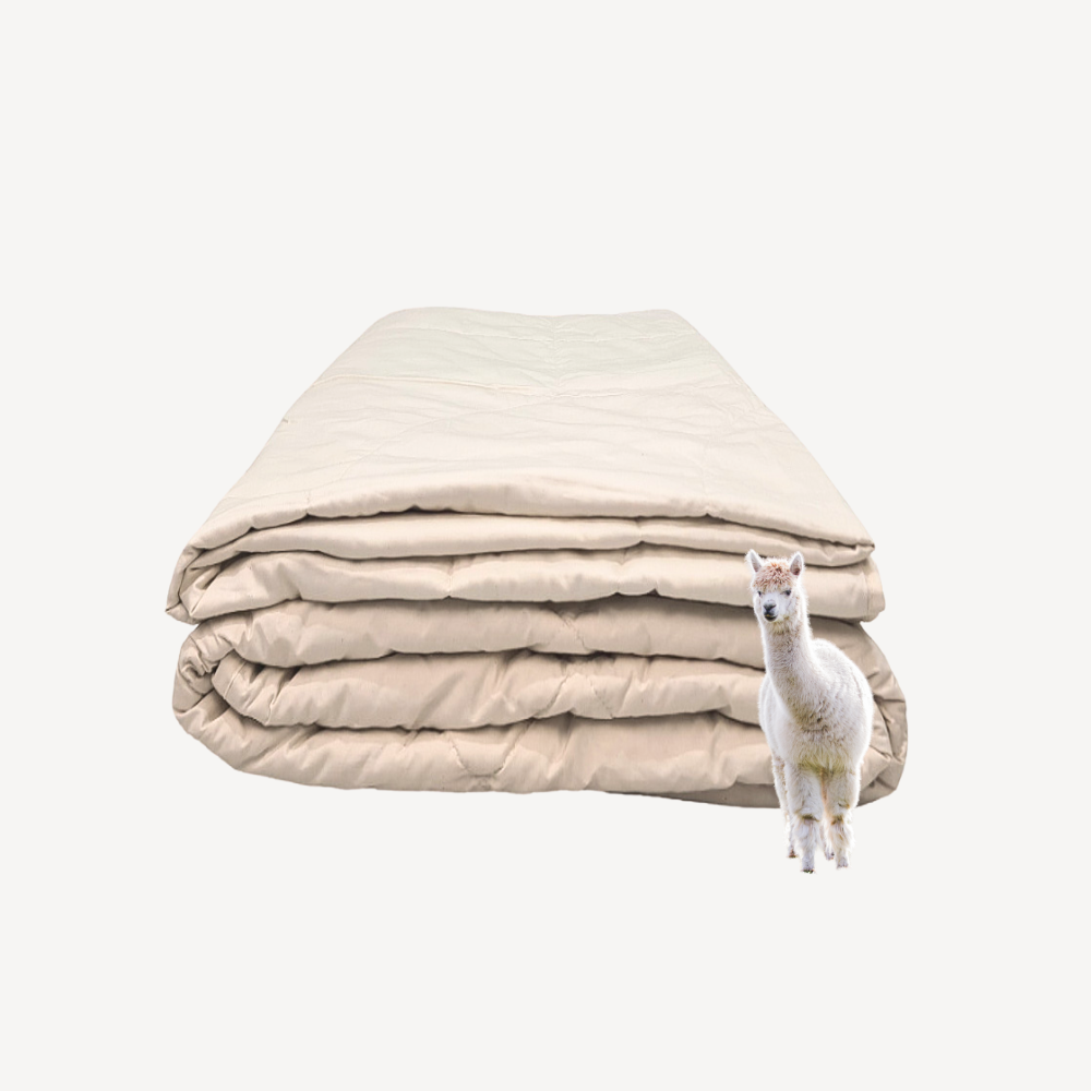 Alpaka-Kombi-Bettdecke "Alma" Bio