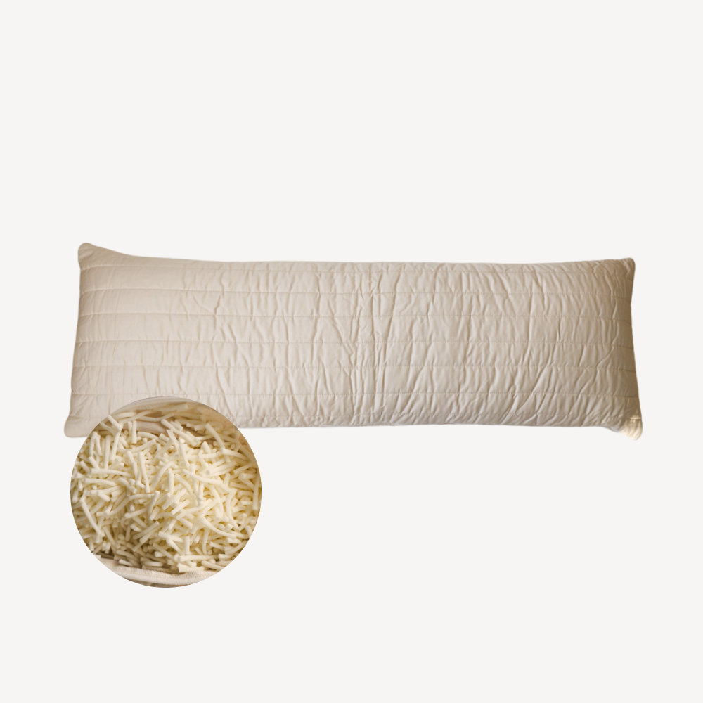 Latexstäbchen-Seitenschläferkissen "Loa" mit Steppbezug