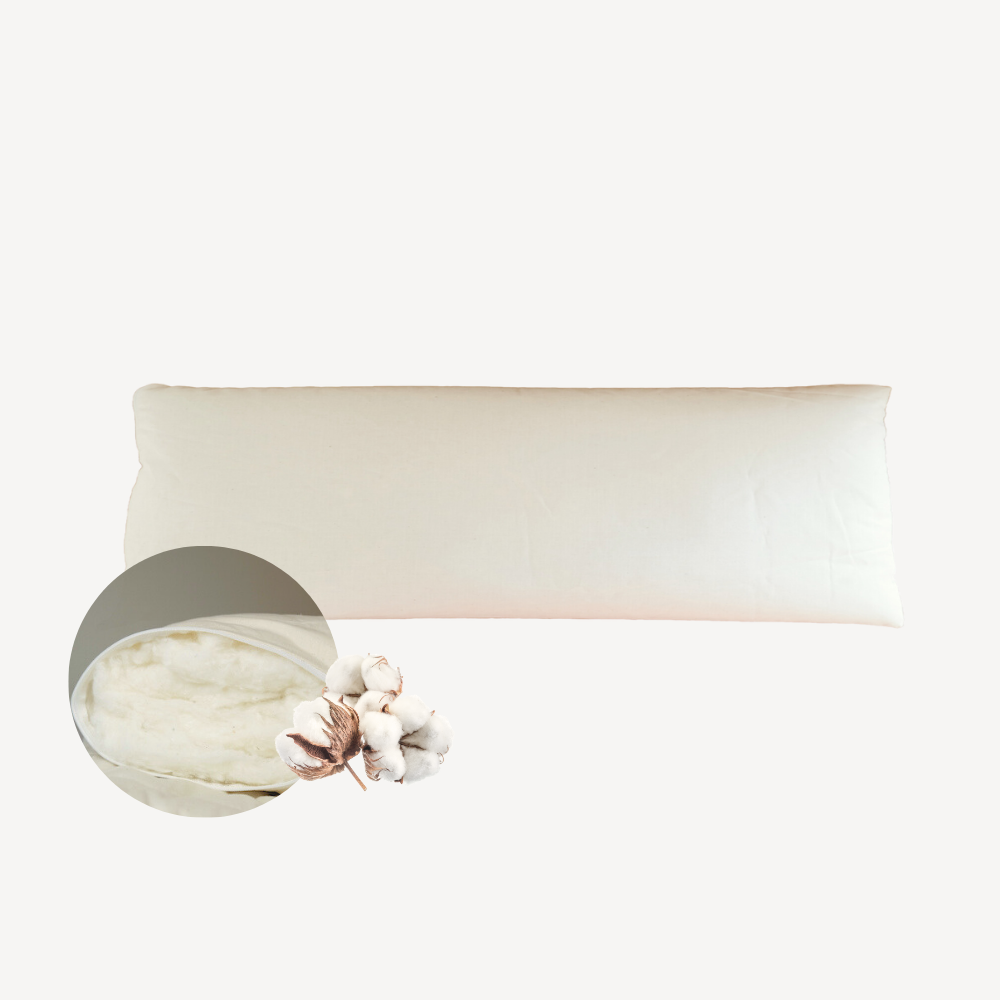 Baumwolle-Vlies-Seitenschläferkissen "Blair" mit glattem Bezug Bio