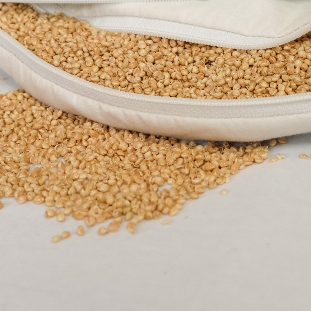 Hirse-Nackenkissen "Hiko" mit Steppbezug Bio