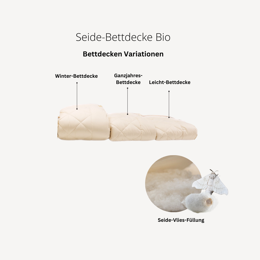 Seide-Winter-Bettdecke "Silva" Bio
